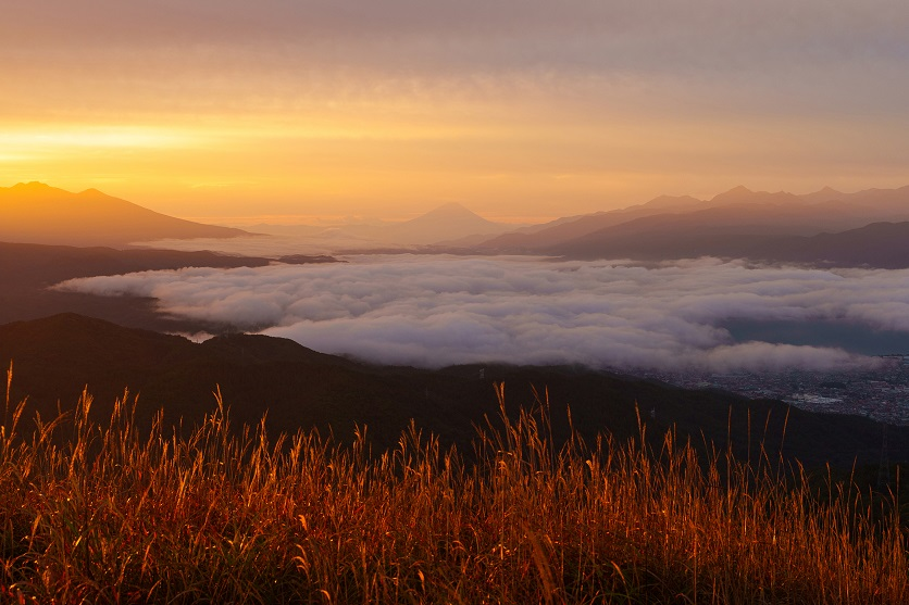 Mountain range and high altitude landscape
