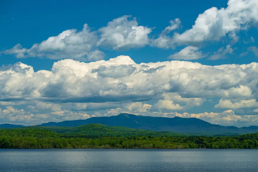 Ocean and lake landscape